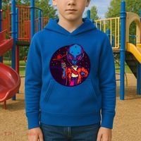 Cool Alien Headset Kids Hoodie thumb 2