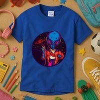 Cool Alien Headset Kids T-Shirt thumb 3