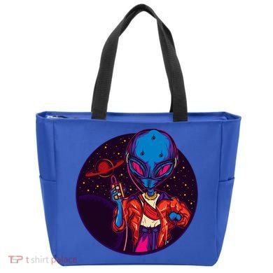 Cool Alien Headset Tote Bag