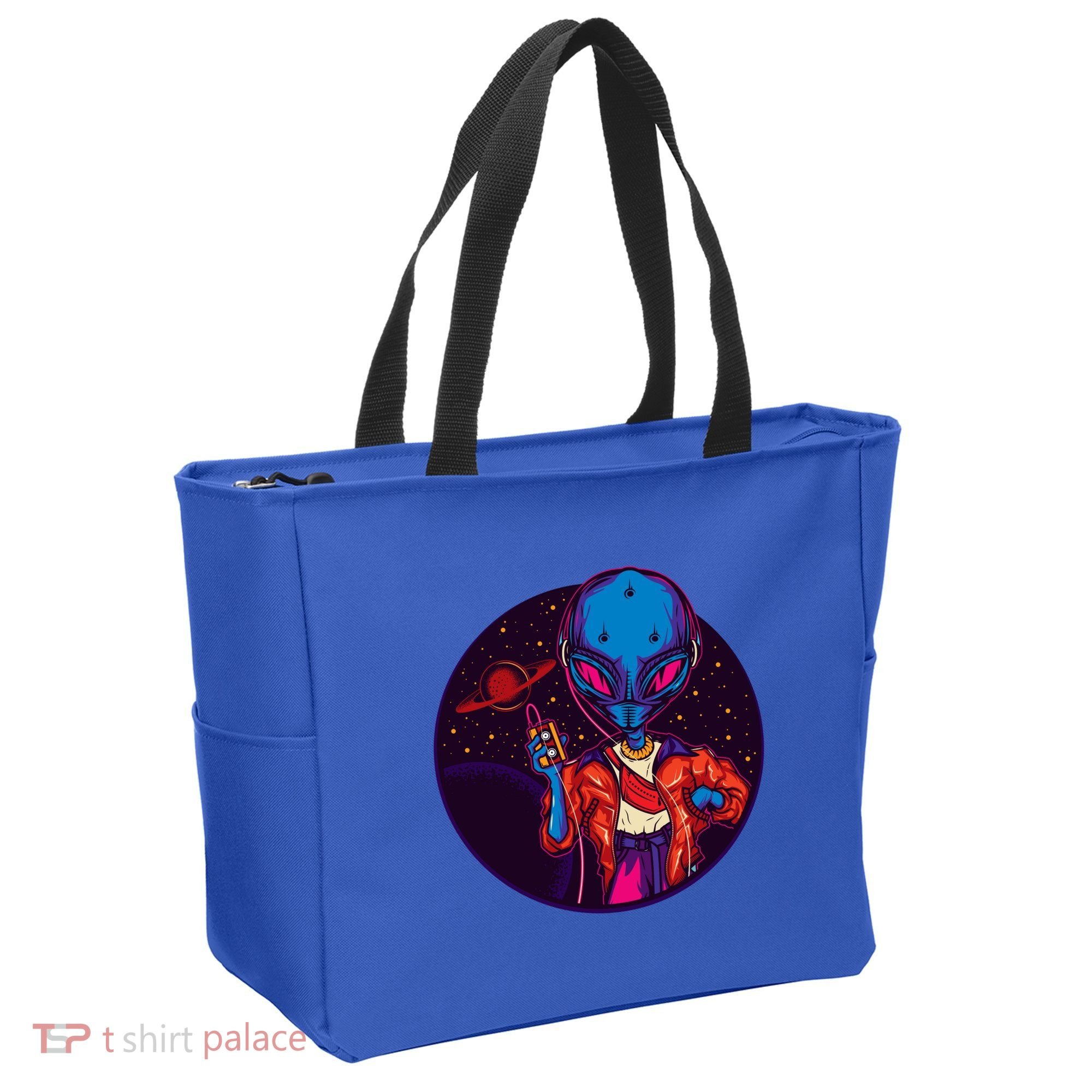Cool Alien Headset Tote Bag