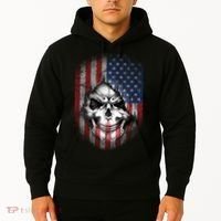 Cool American Flag Skull Graphic Hoodie thumb 2