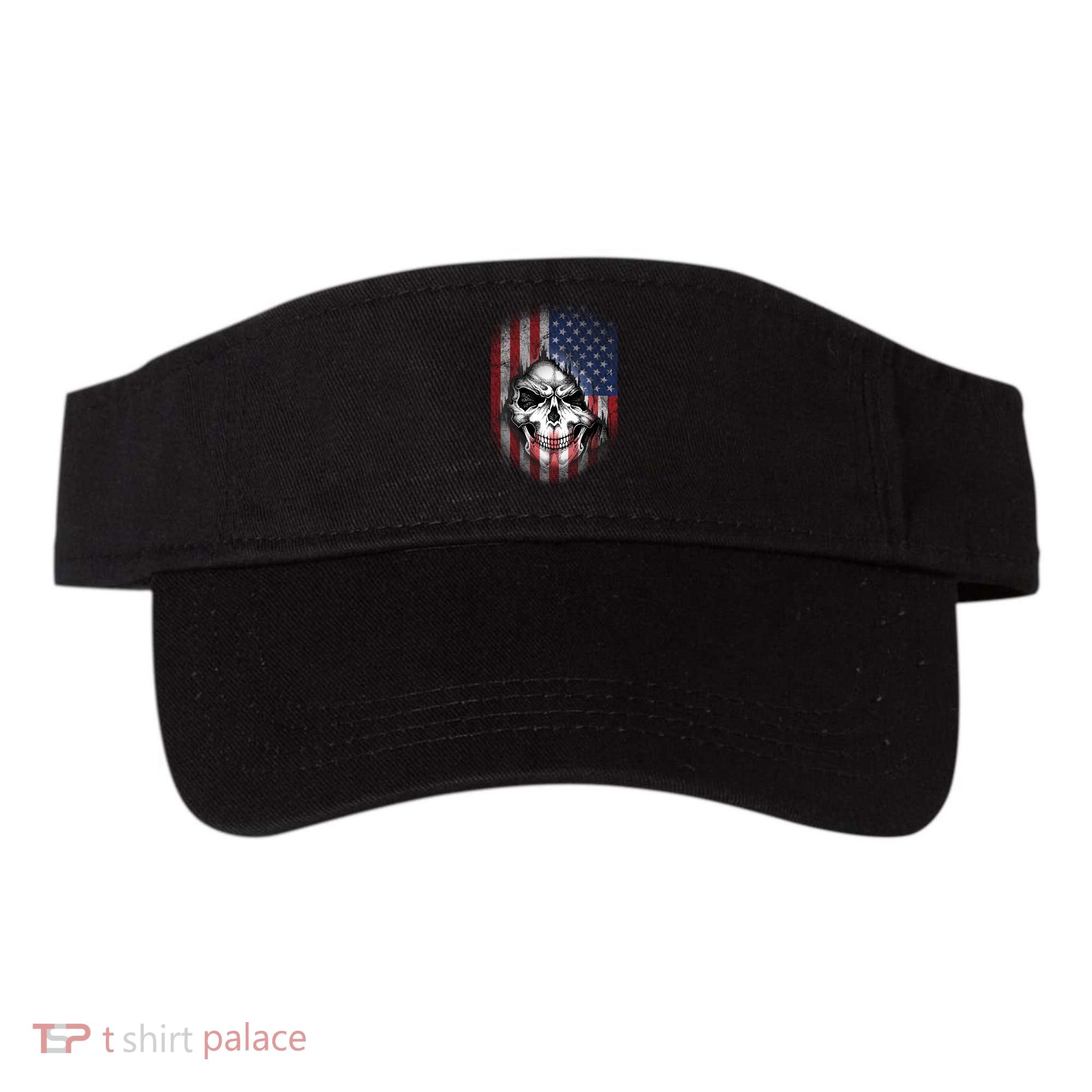 Cool American Flag Skull Graphic Visor