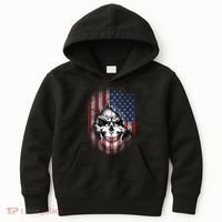 Cool American Flag Skull Graphic Kids Hoodie thumb 0