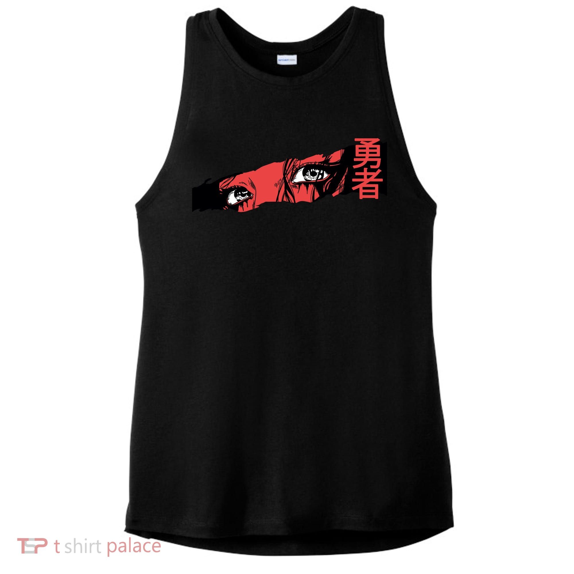 Cool Anime Style Eyes Ladies PosiCharge Tri-Blend Wicking Tank