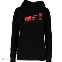 Cool Anime Style Eyes Womens Funnel Neck Pullover Hood thumb 0