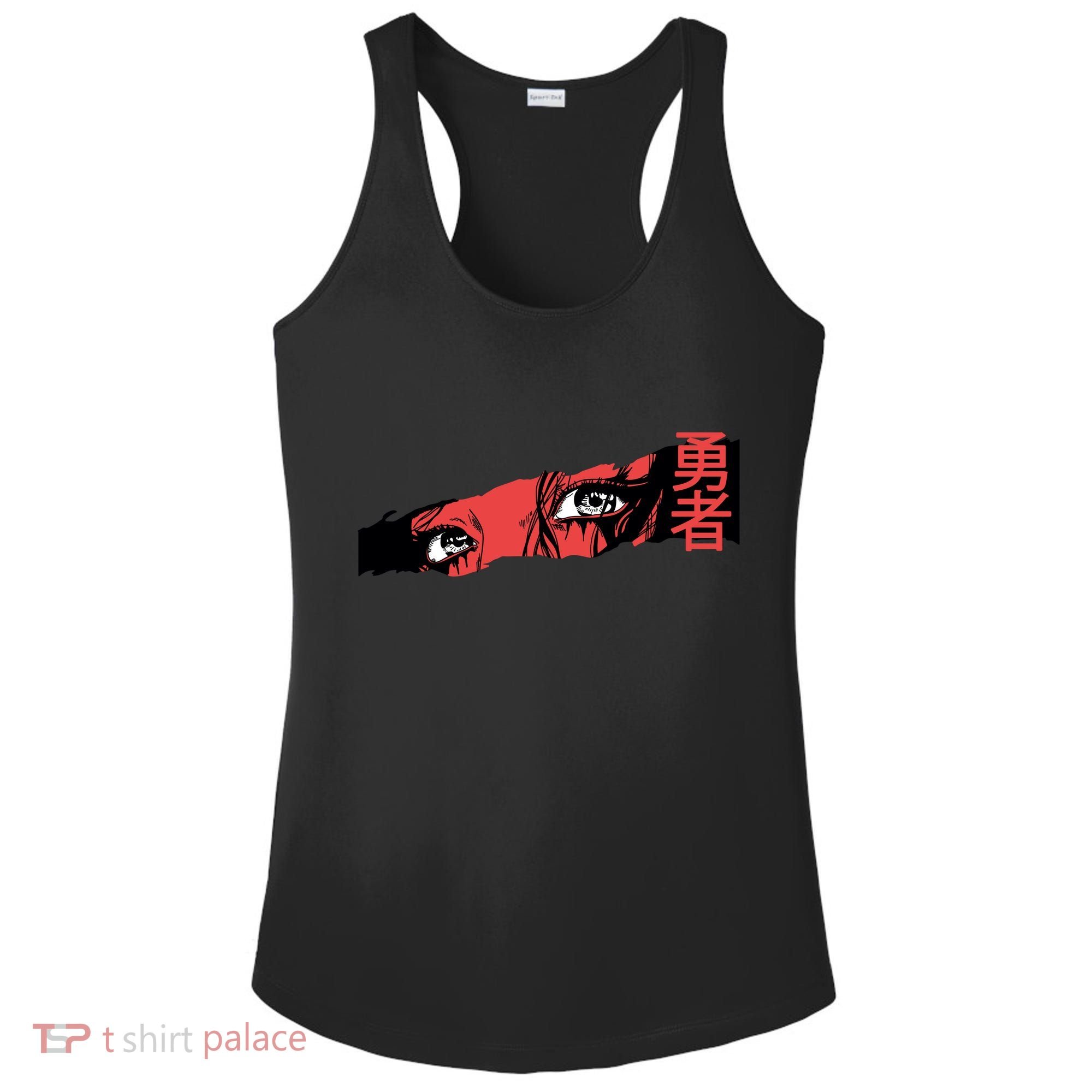 Cool Anime Style Eyes Ladies PosiCharge Competitor Racerback Tank