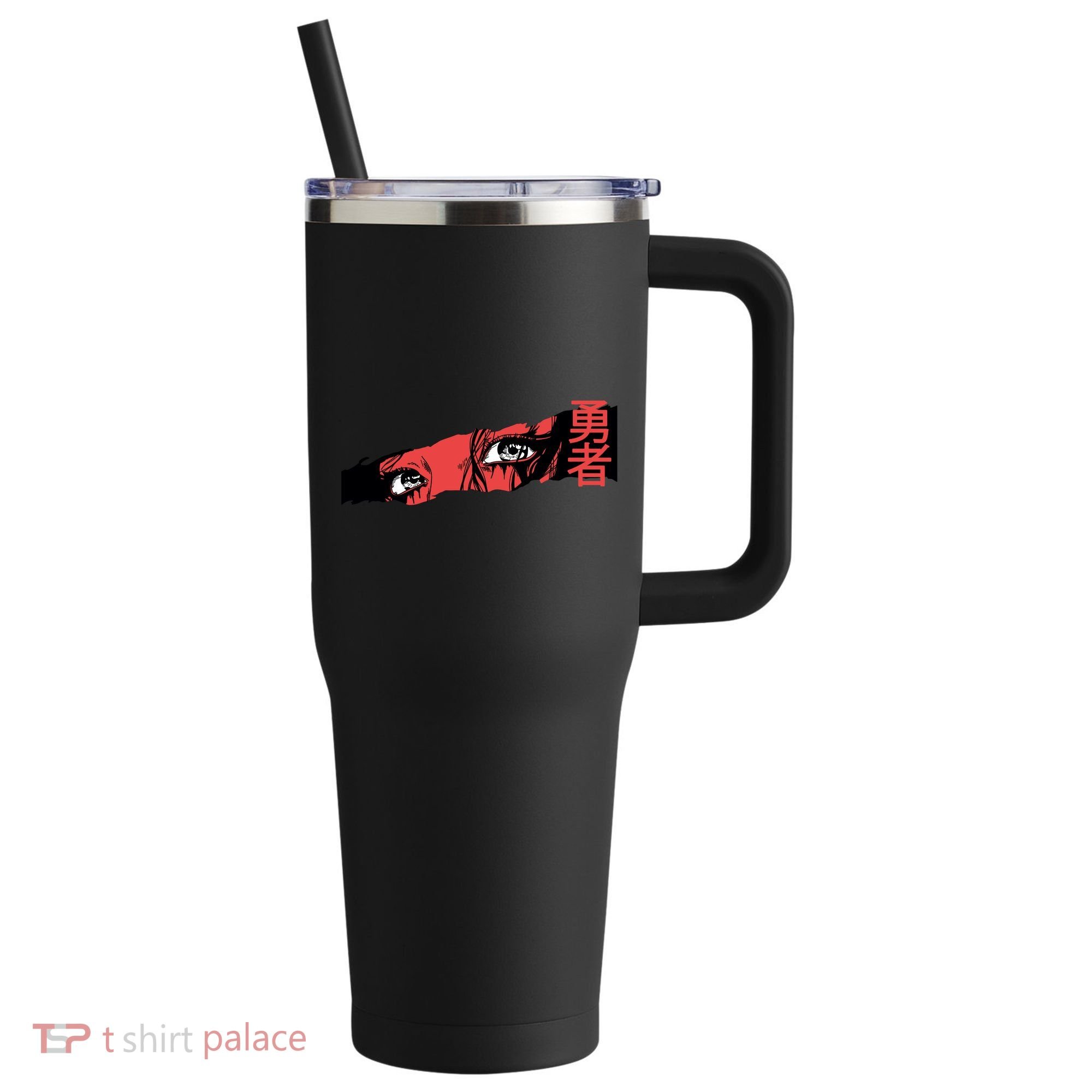 Cool Anime Style Eyes 40oz Vacuum Insulated Stainless Steel Travel Tumbler