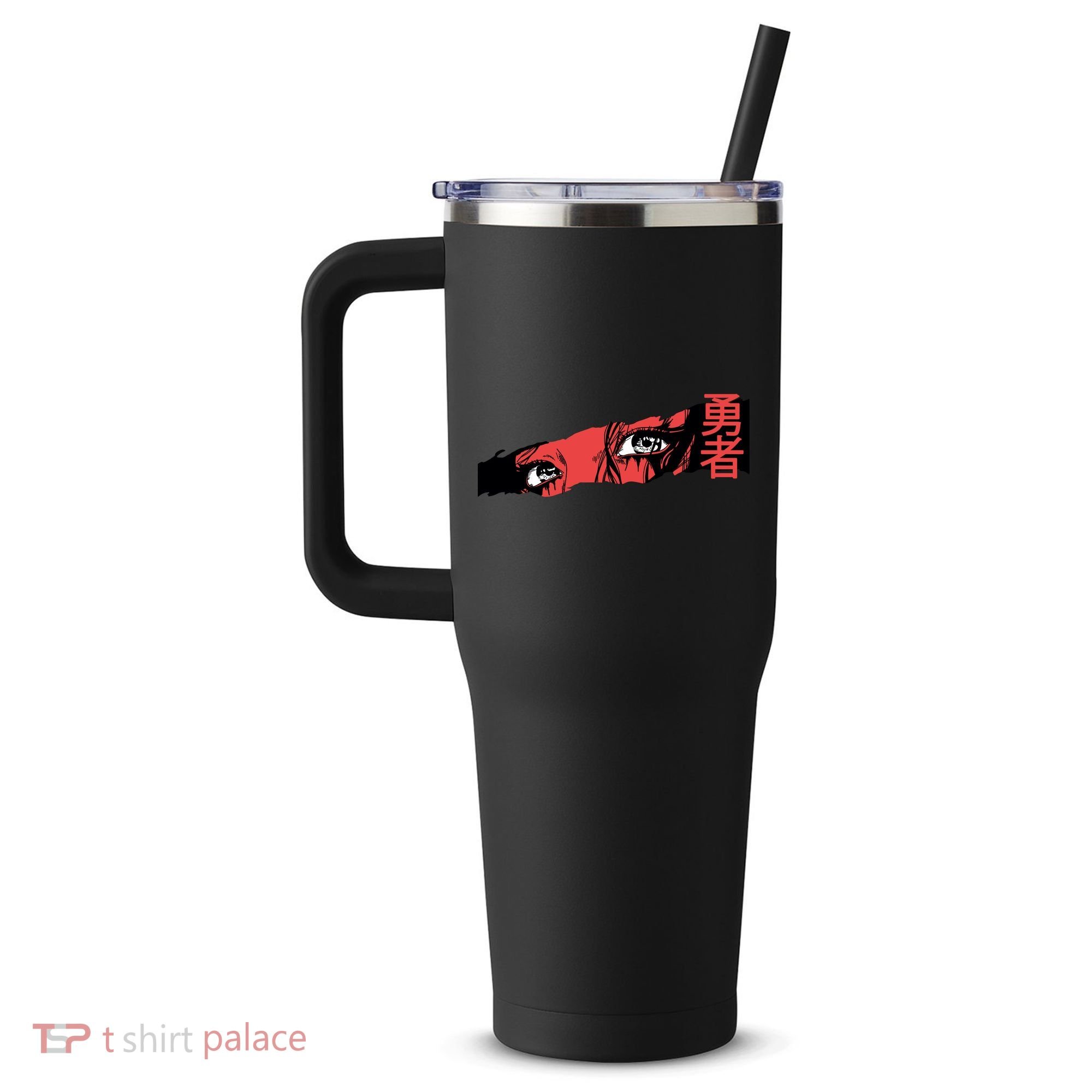 Cool Anime Style Eyes 40oz Vacuum Insulated Stainless Steel Travel Tumbler