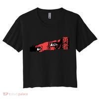 Cool Anime Style Eyes Women's Crop Top Tee thumb 0