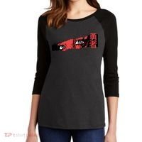 Cool Anime Style Eyes Women's Tri-Blend 3/4-Sleeve Raglan Shirt thumb 2