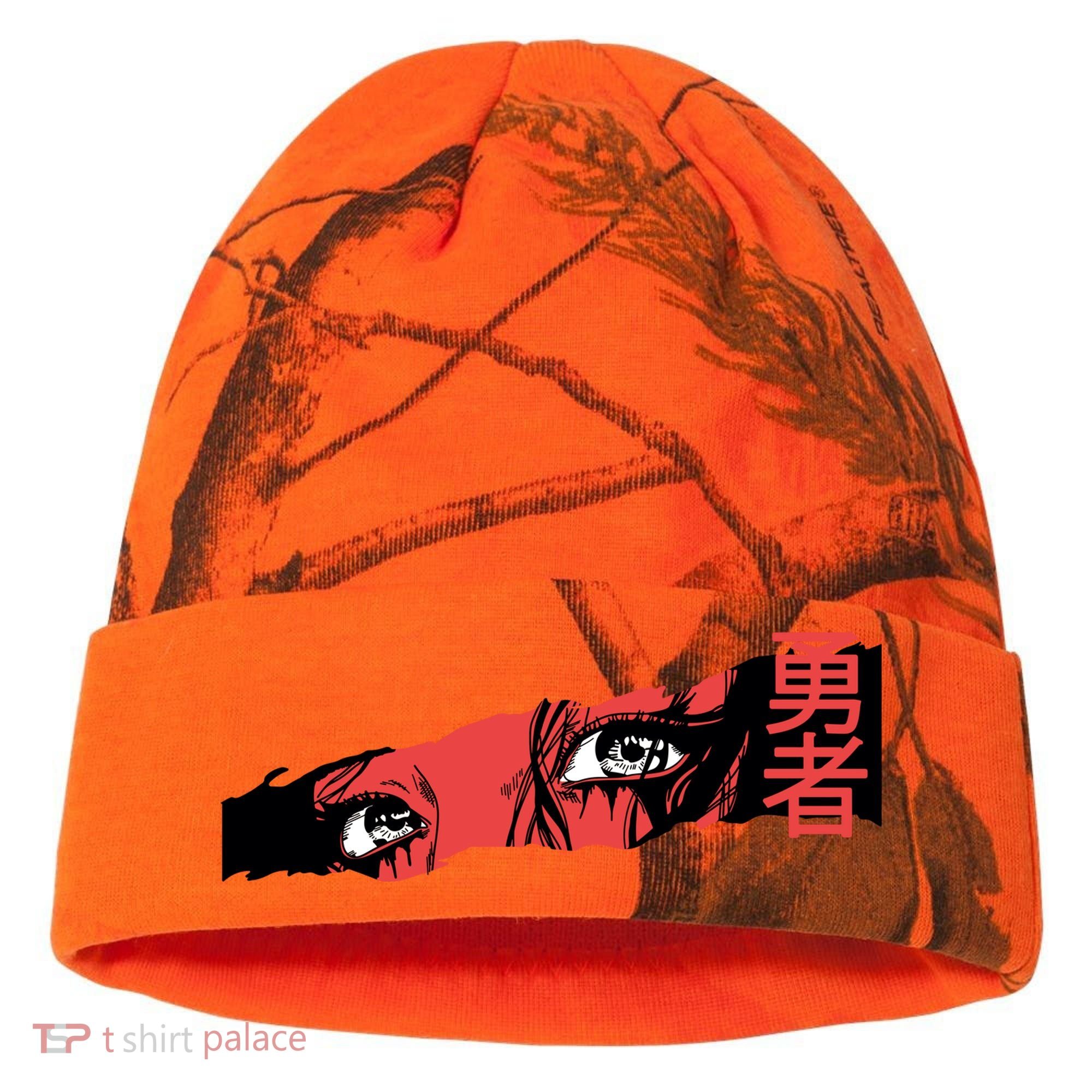 Cool Anime Style Eyes Kati Licensed 12" Camo Cuffed Beanie