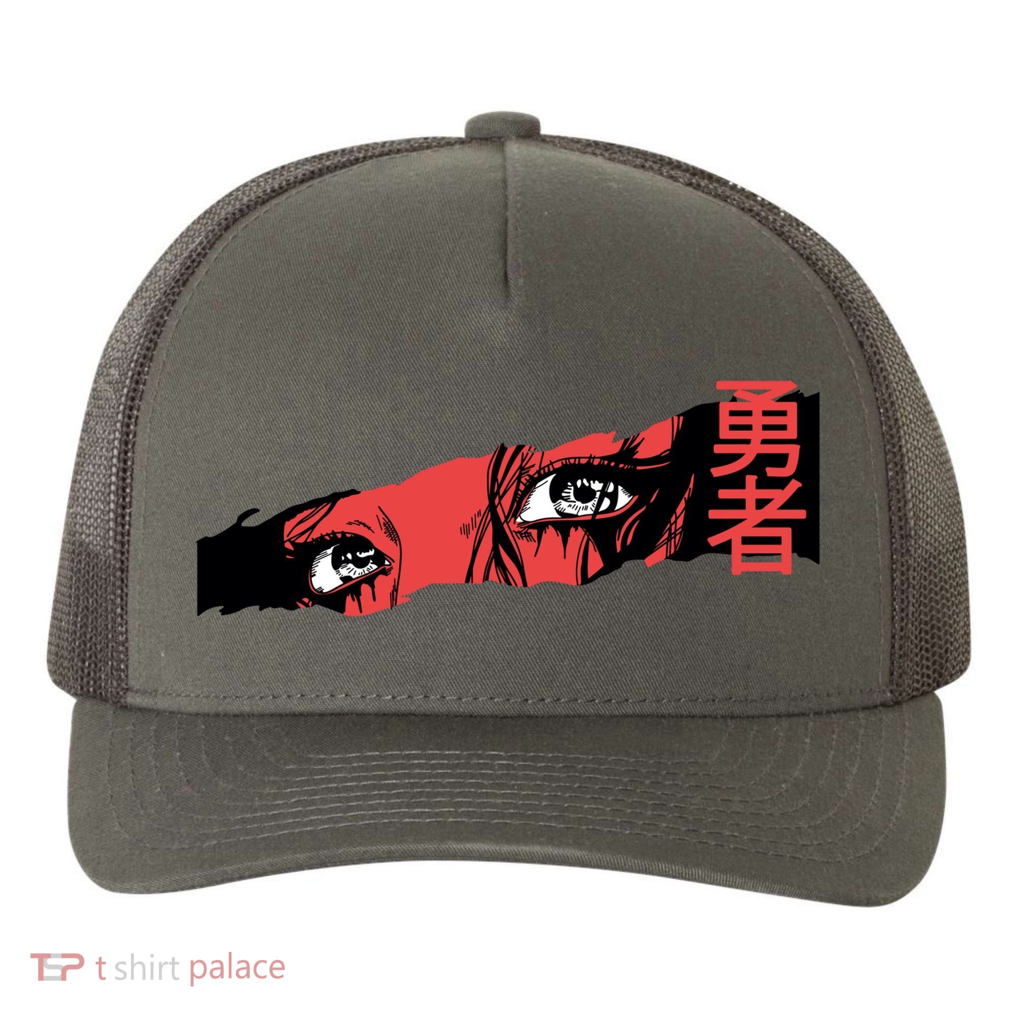 Cool Anime Style Eyes Yupoong Adult 5-Panel Trucker Hat