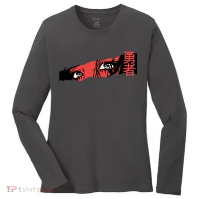 Cool Anime Style Eyes Women's Long Sleeve Shirt