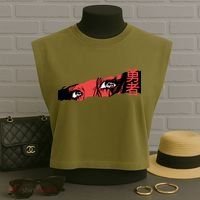Cool Anime Style Eyes Garment-Dyed Women's Muscle Tee thumb 3