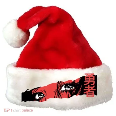 Cool Anime Style Eyes Santa Hat