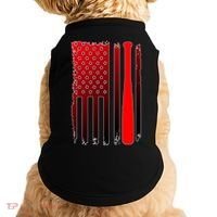 Cool Baseball Bat American Flag USA Doggie Tank thumb 0