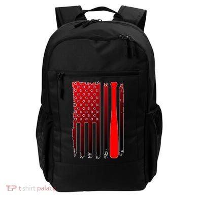 Cool Baseball Bat American Flag USA Backpack