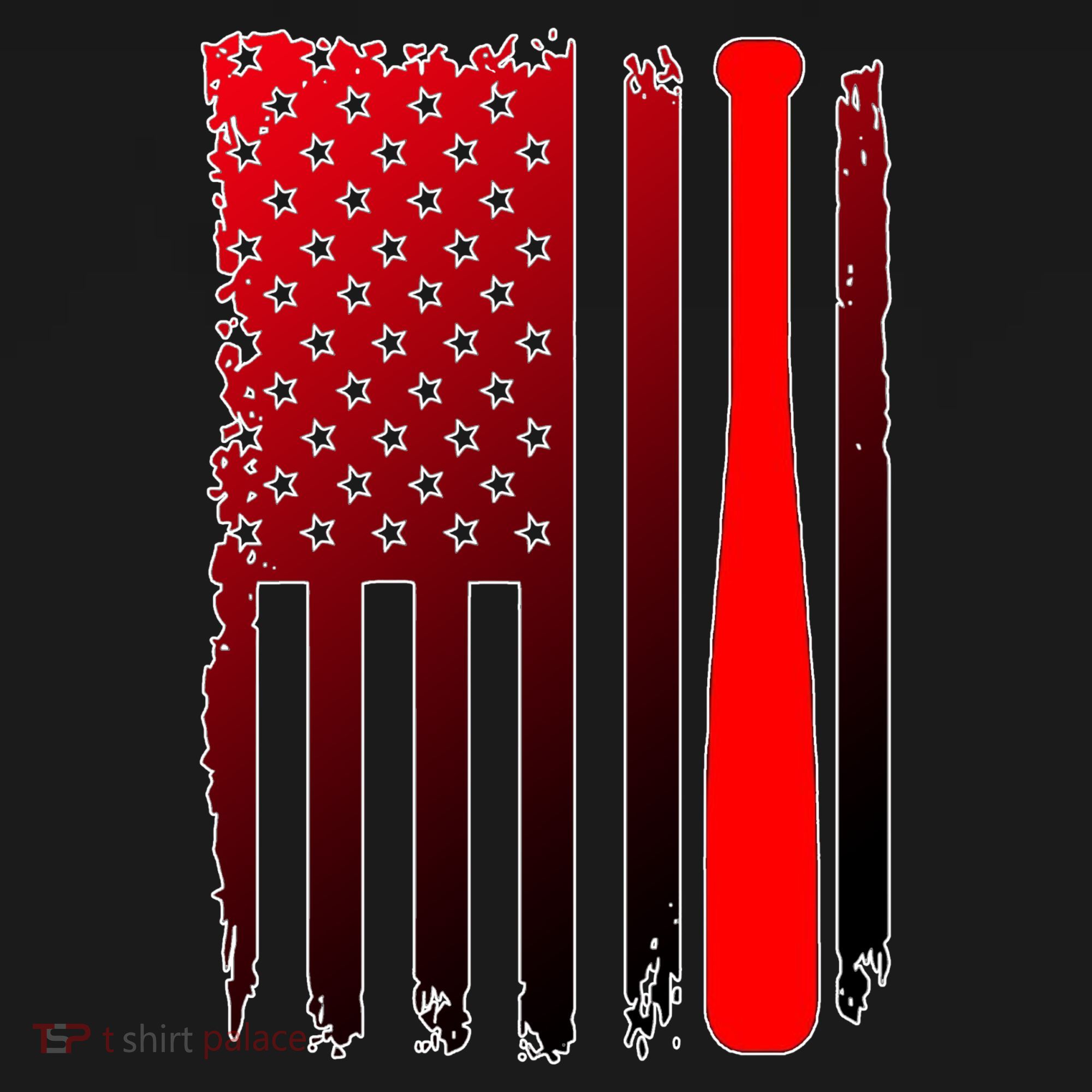 Cool Baseball Bat American Flag USA Backpack