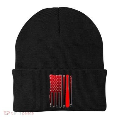Cool Baseball Bat American Flag USA Beanie