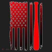 Cool Baseball Bat American Flag USA Beanie thumb 2