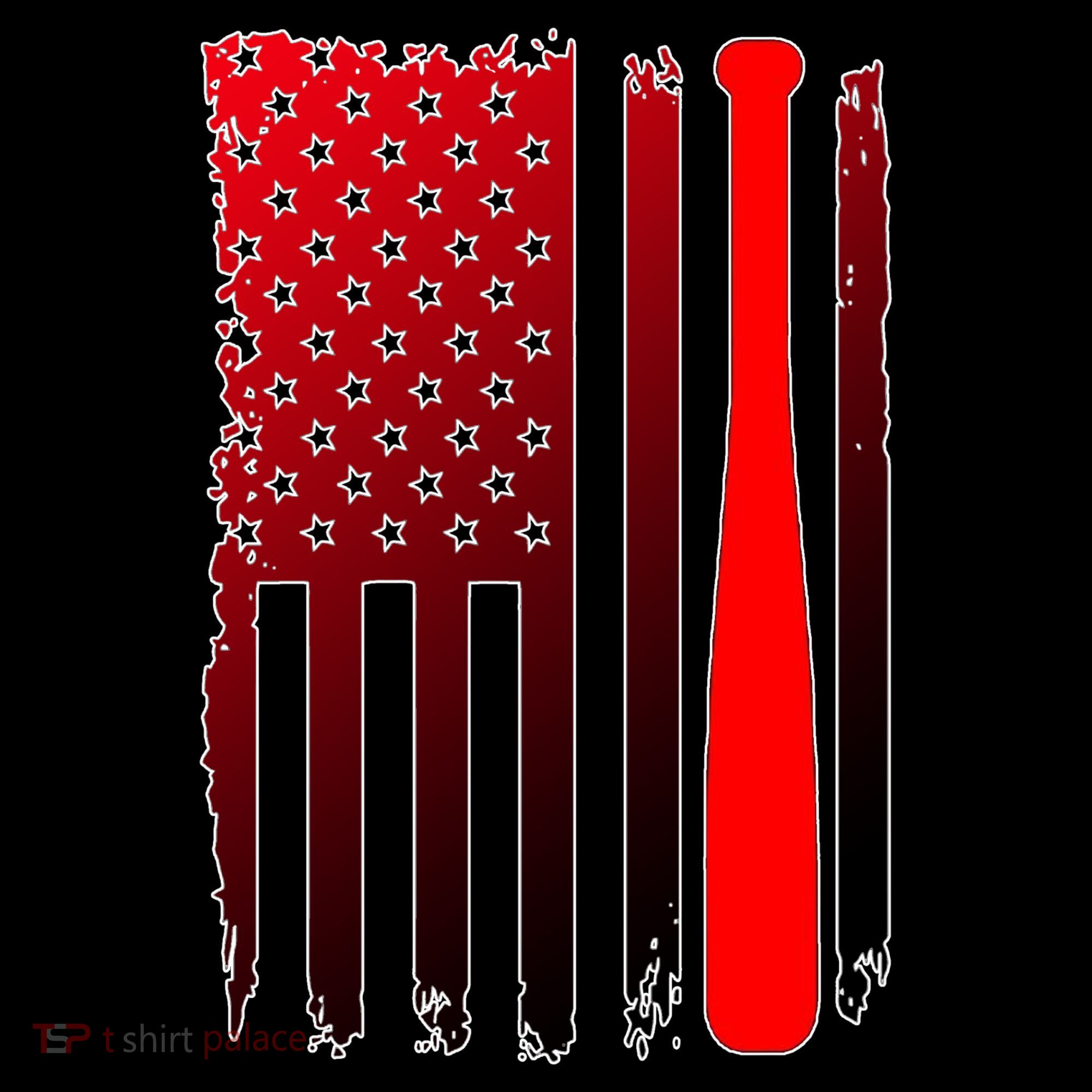 Cool Baseball Bat American Flag USA Women's Hoodie