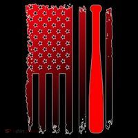 Cool Baseball Bat American Flag USA Ornament thumb 1