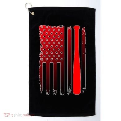 Cool Baseball Bat American Flag USA Golf Towel