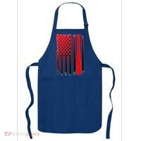 Cool Baseball Bat American Flag USA Apron thumb 0