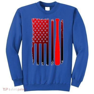 Cool Baseball Bat American Flag USA Sweatshirt