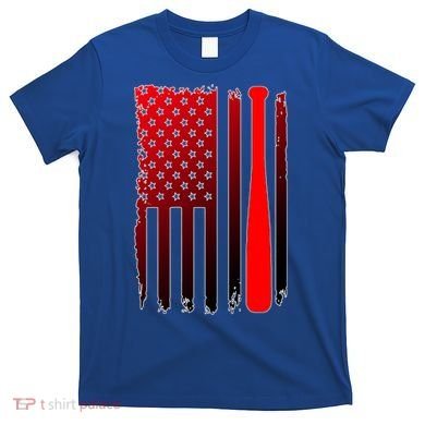 Cool Baseball Bat American Flag USA T-Shirt