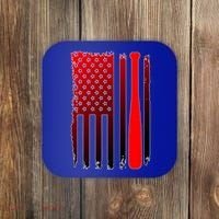 Cool Baseball Bat American Flag USA Coaster thumb 0