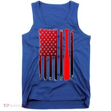 Cool Baseball Bat American Flag USA Tank Top