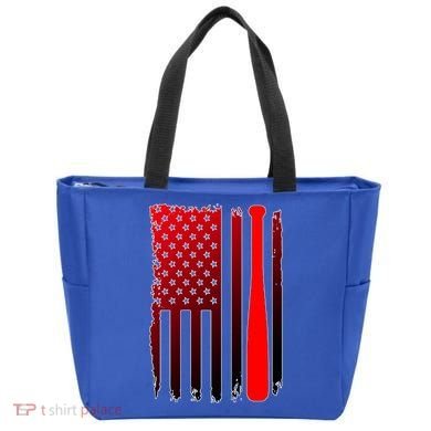 Cool Baseball Bat American Flag USA Tote Bag