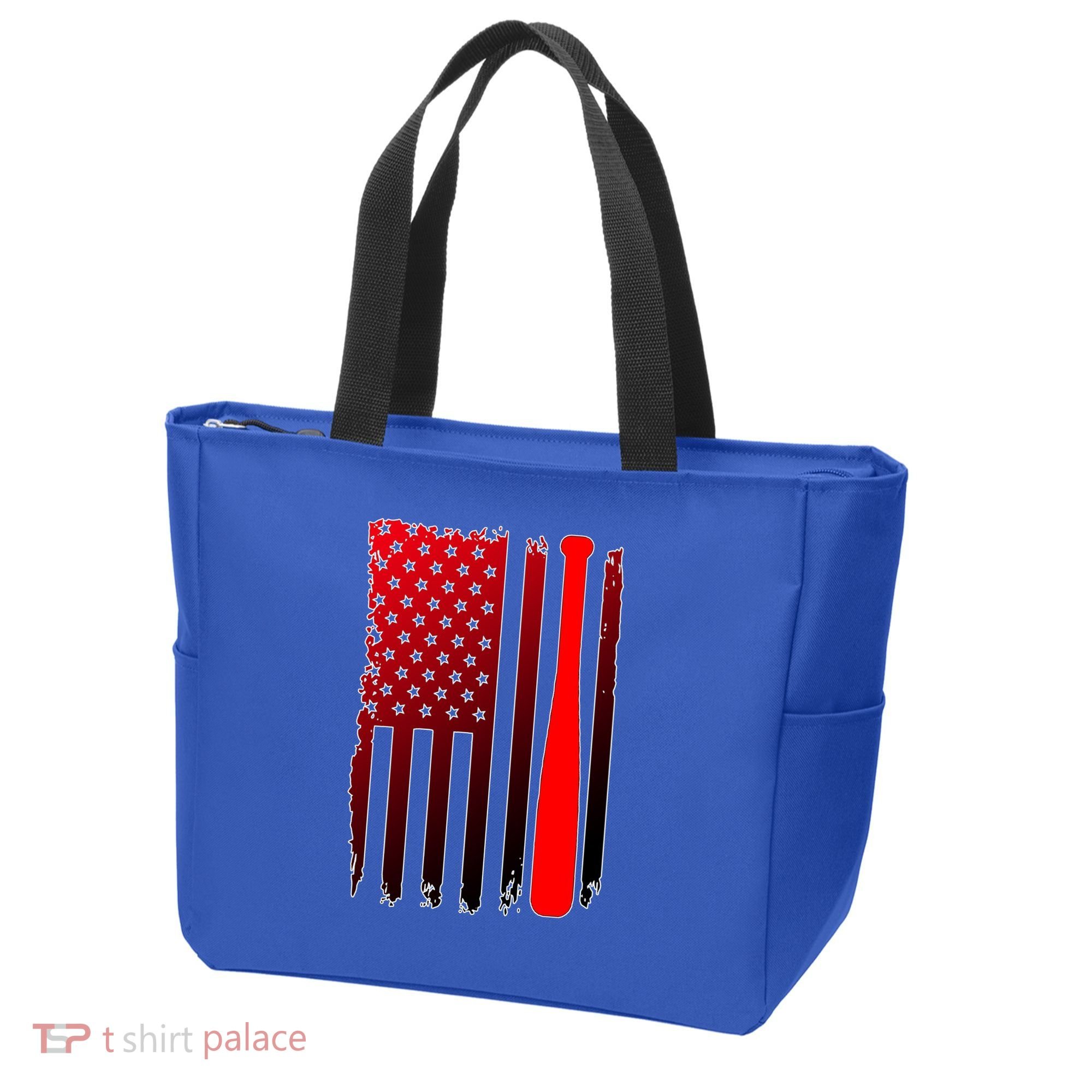 Cool Baseball Bat American Flag USA Tote Bag