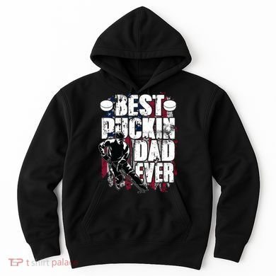 Cool Best Puckin Dad Ever Hockey Dad Hoodie