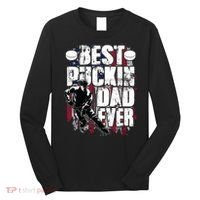 Cool Best Puckin Dad Ever Hockey Dad Long Sleeve Shirt thumb 0