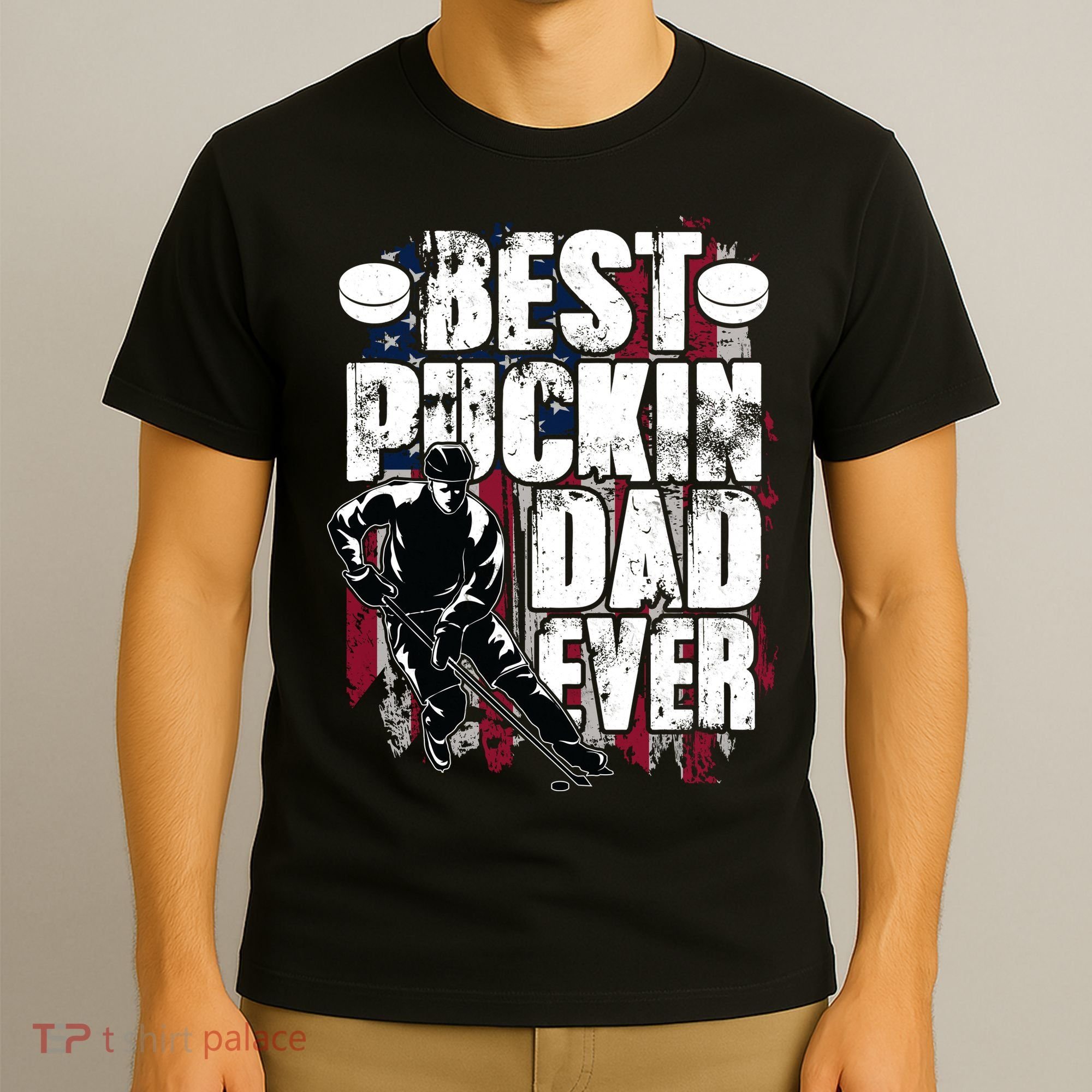 Cool Best Puckin Dad Ever Hockey Dad T-Shirt