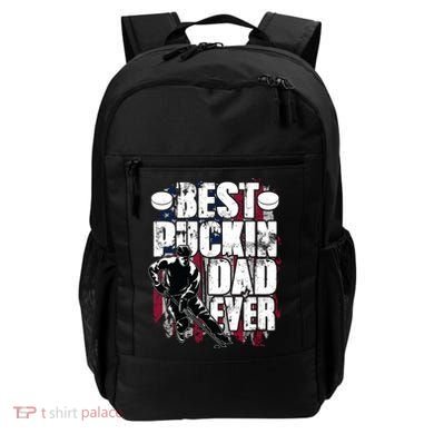 Cool Best Puckin Dad Ever Hockey Dad Backpack