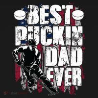 Cool Best Puckin Dad Ever Hockey Dad Button thumb 1