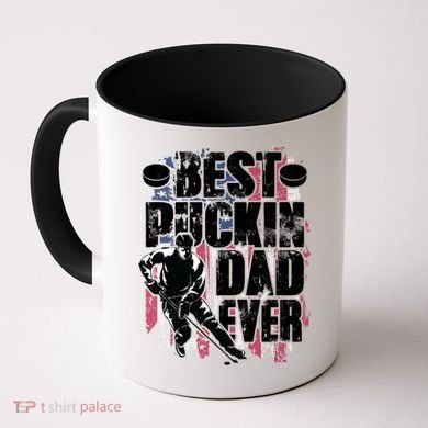 Cool Best Puckin Dad Ever Hockey Dad Coffee Mug
