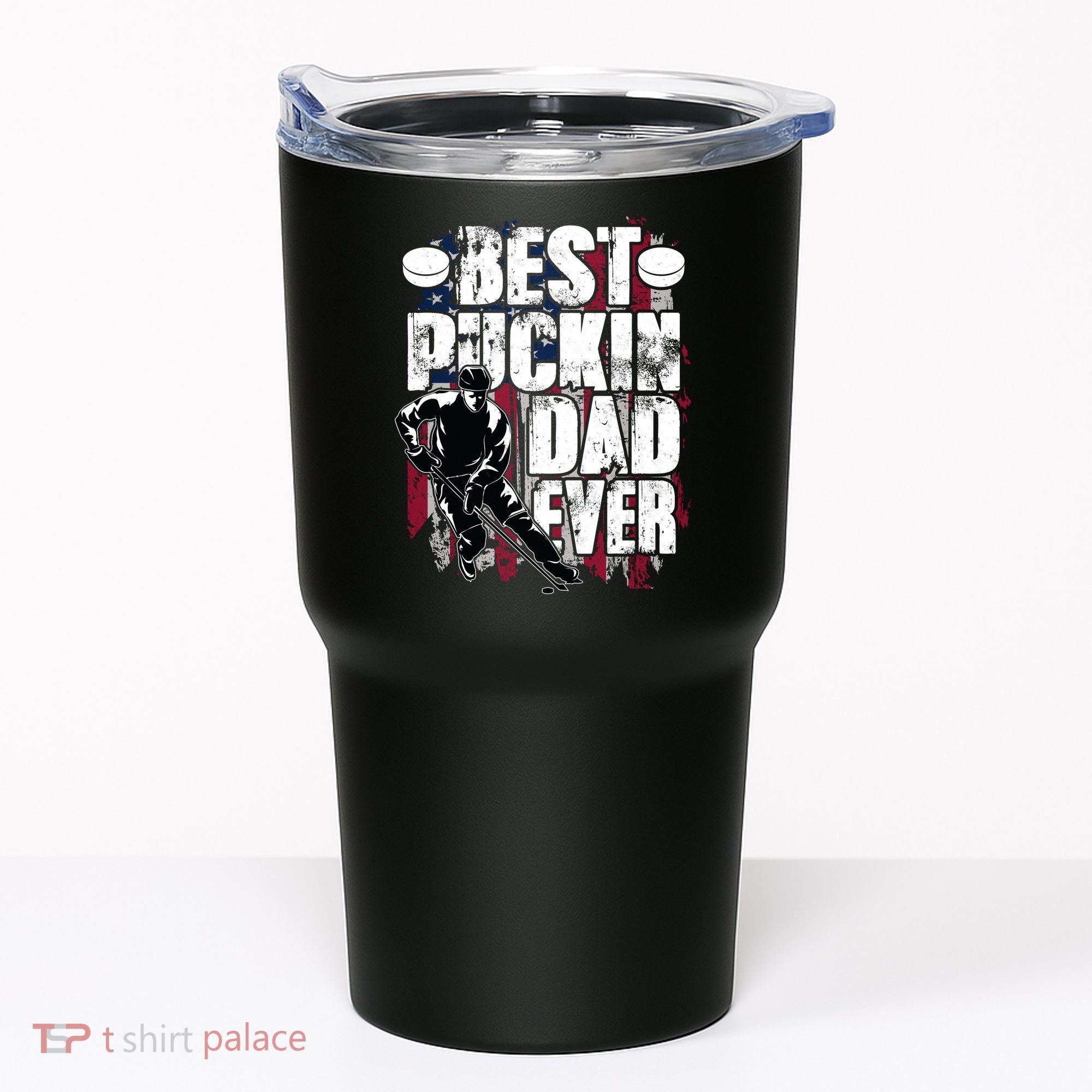 Cool Best Puckin Dad Ever Hockey Dad Tumbler