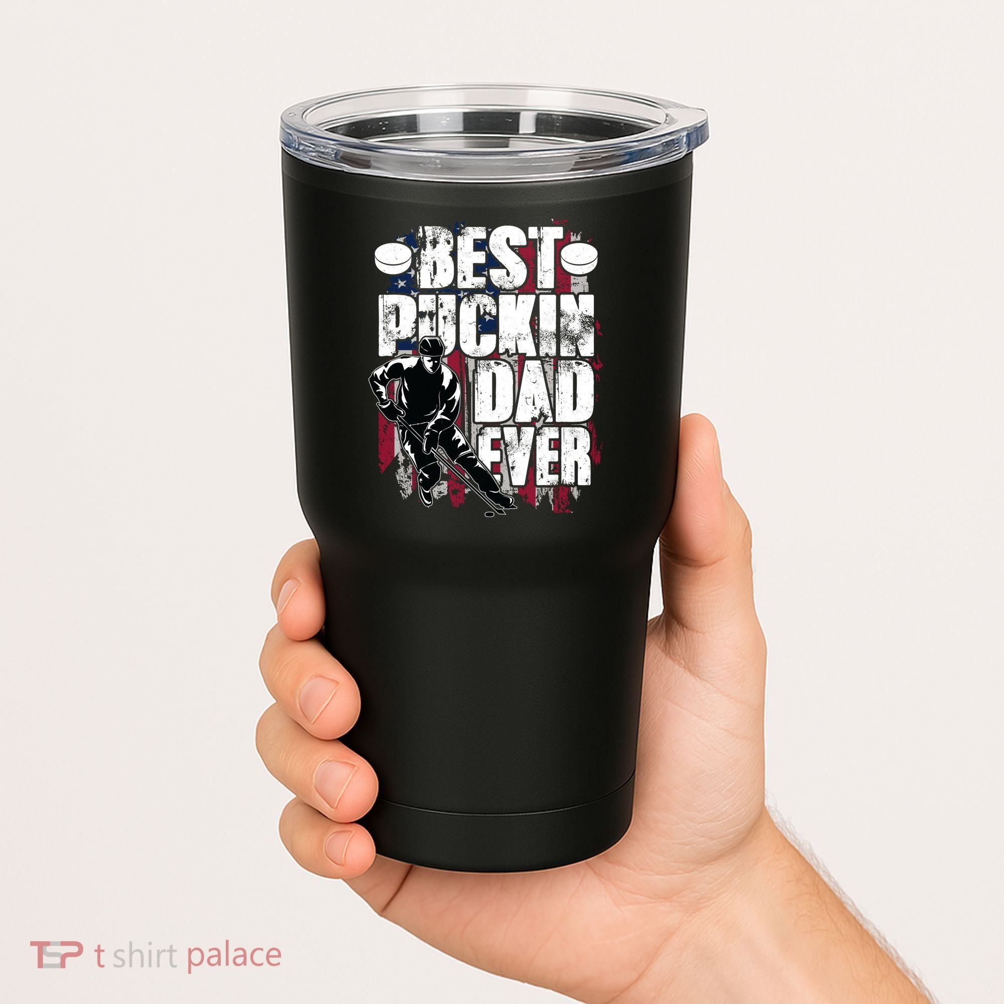 Cool Best Puckin Dad Ever Hockey Dad Tumbler
