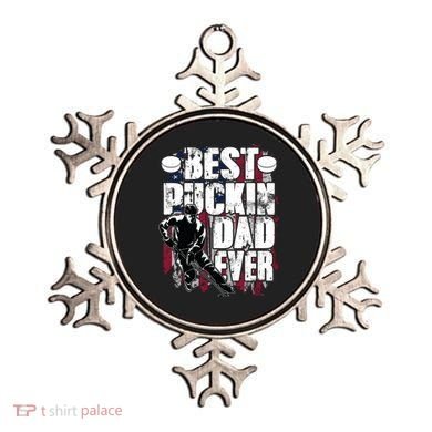 Cool Best Puckin Dad Ever Hockey Dad Ornament