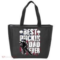 Cool Best Puckin Dad Ever Hockey Dad Tote Bag thumb 0