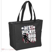 Cool Best Puckin Dad Ever Hockey Dad Tote Bag thumb 2