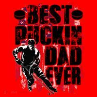 Cool Best Puckin Dad Ever Hockey Dad Santa Hat thumb 1