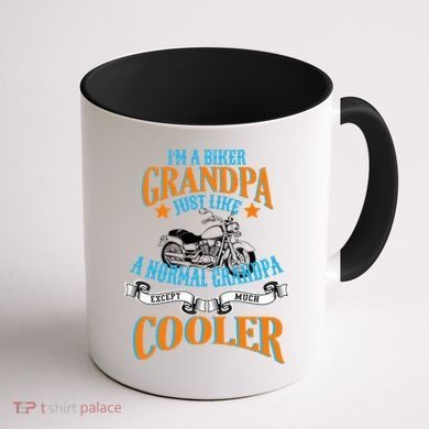Cool Biker Grandpa Coffee Mug back