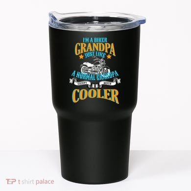 Cool Biker Grandpa Tumbler