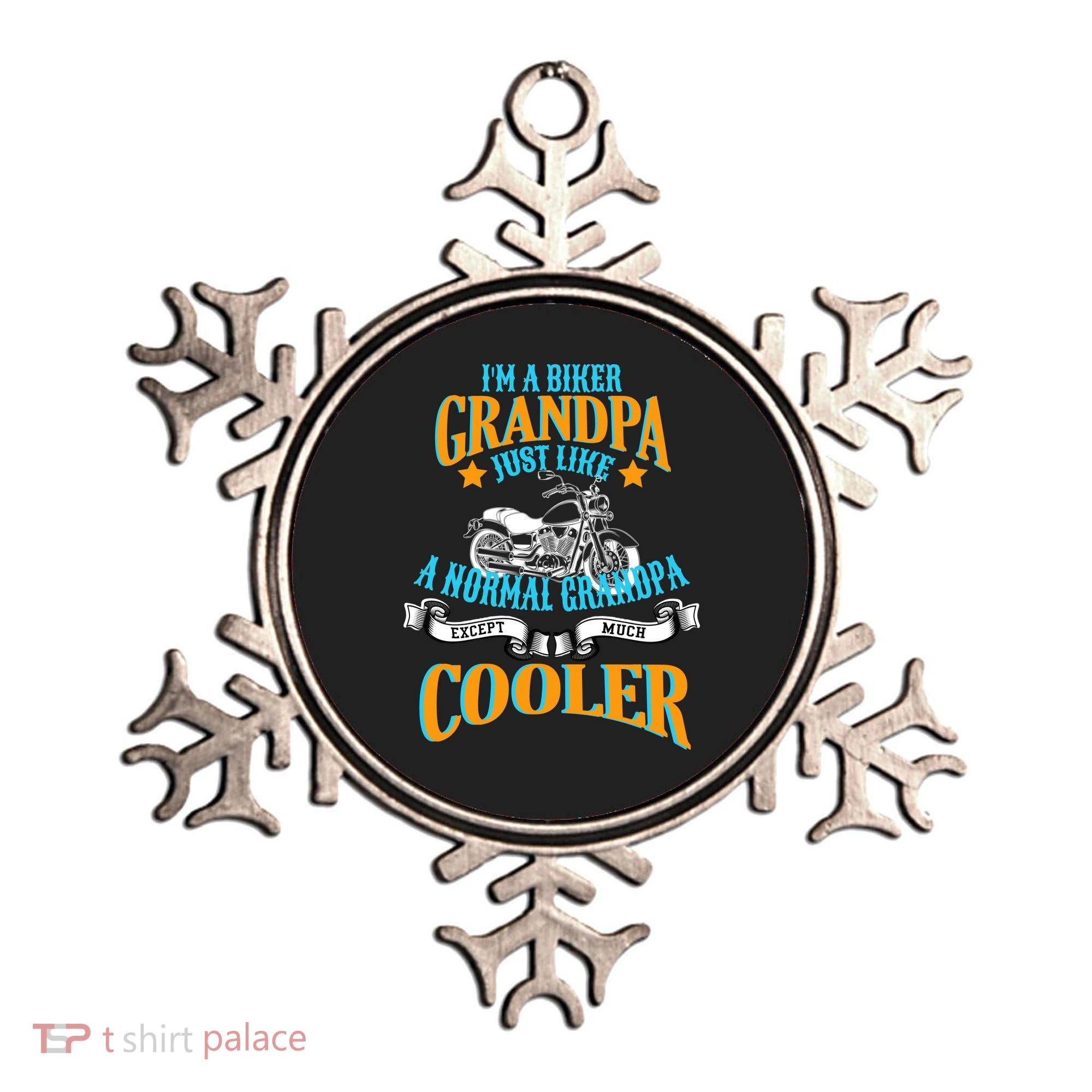Cool Biker Grandpa Ornament