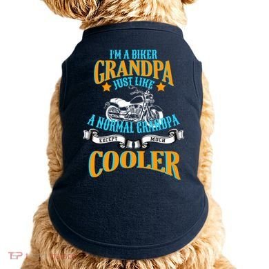 Cool Biker Grandpa Doggie Tank